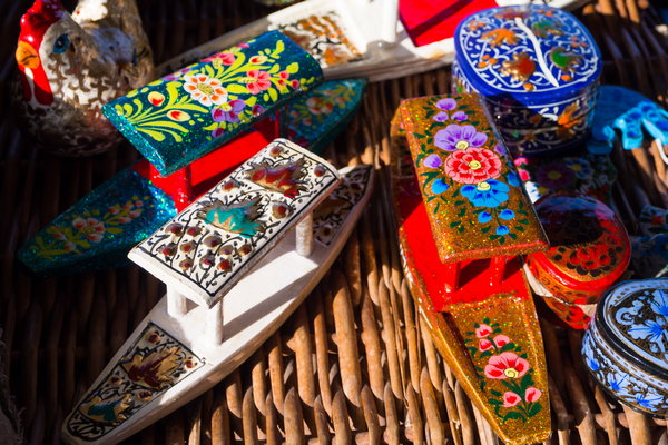 Souvenir,Handicraft,Is,Boat,From,Paper,Mache
